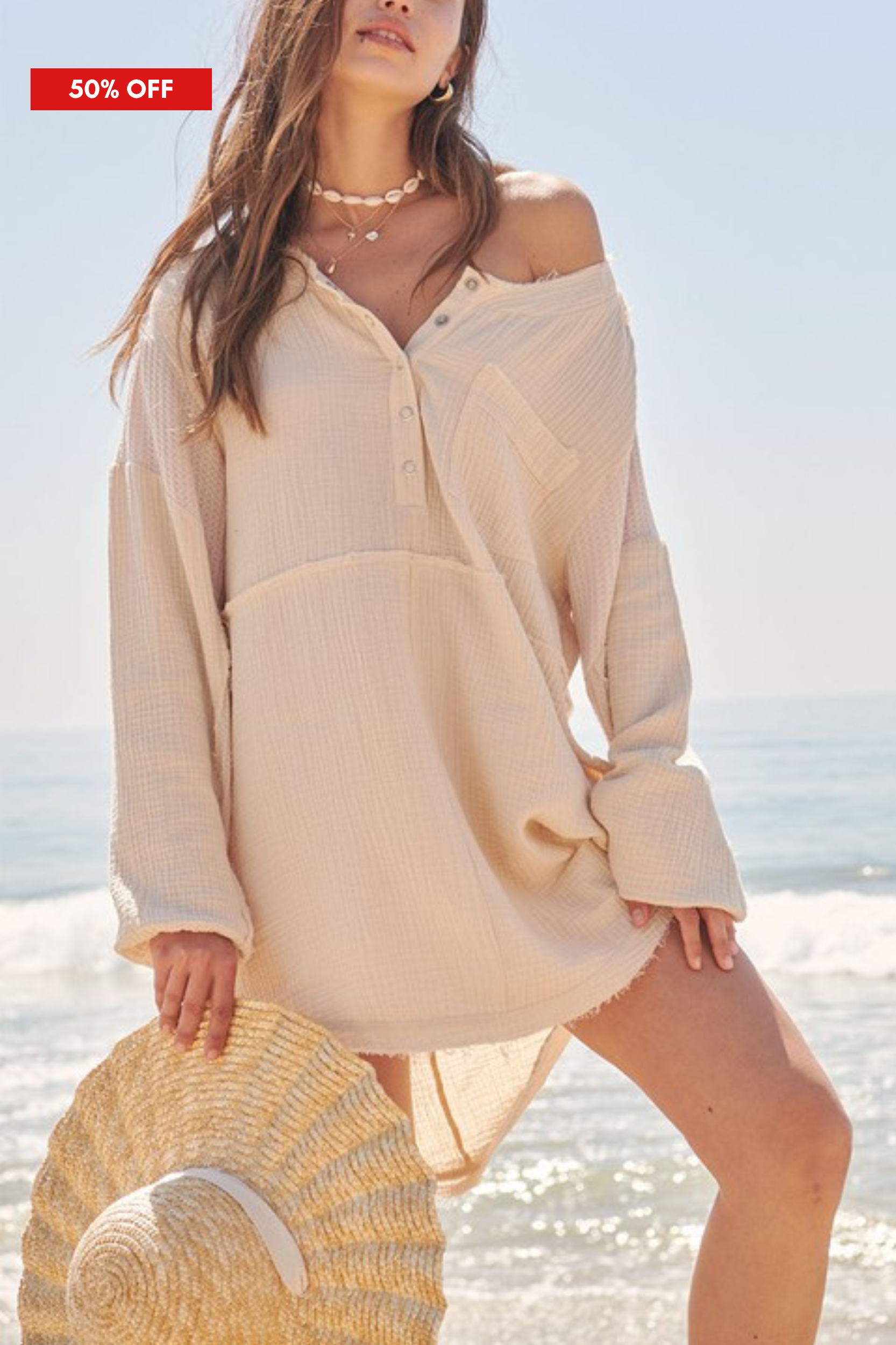 Rosa Tunic Dress - Vanilla