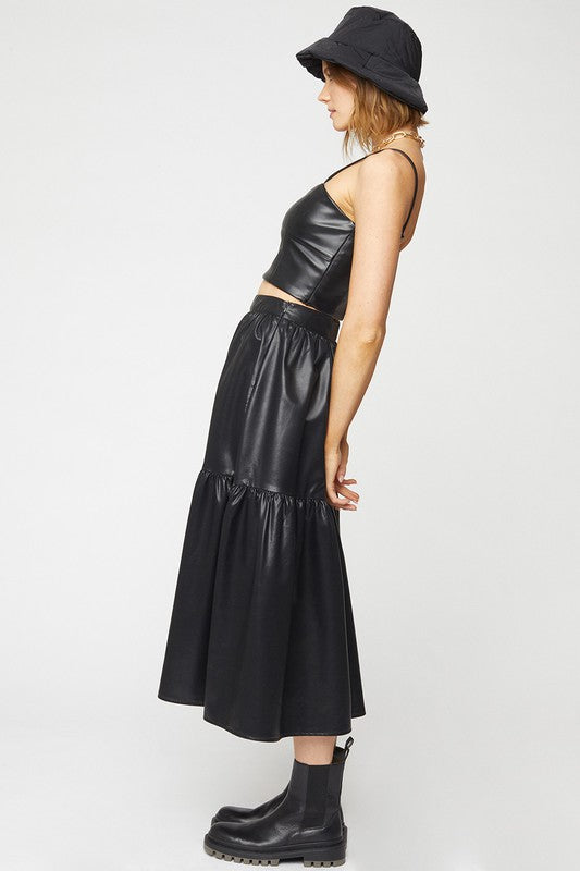 Kiki Faux Leather Skirt