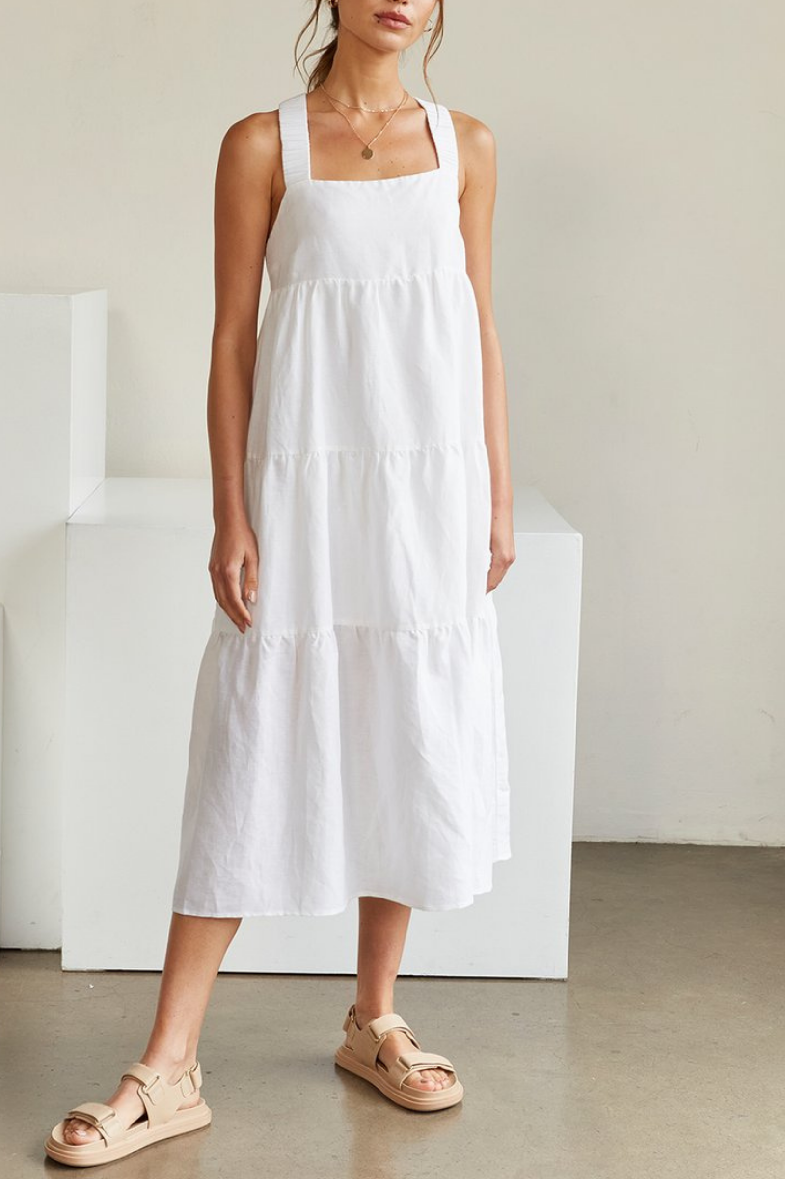 Gemma Tiered Midi Dress