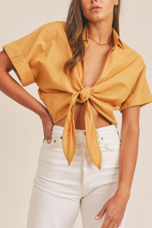 Calla Top - Mustard