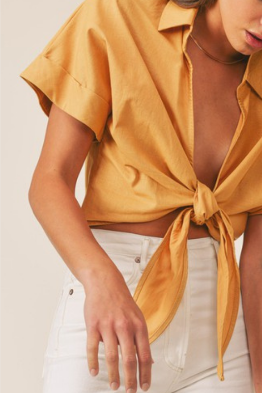 Calla Top - Mustard