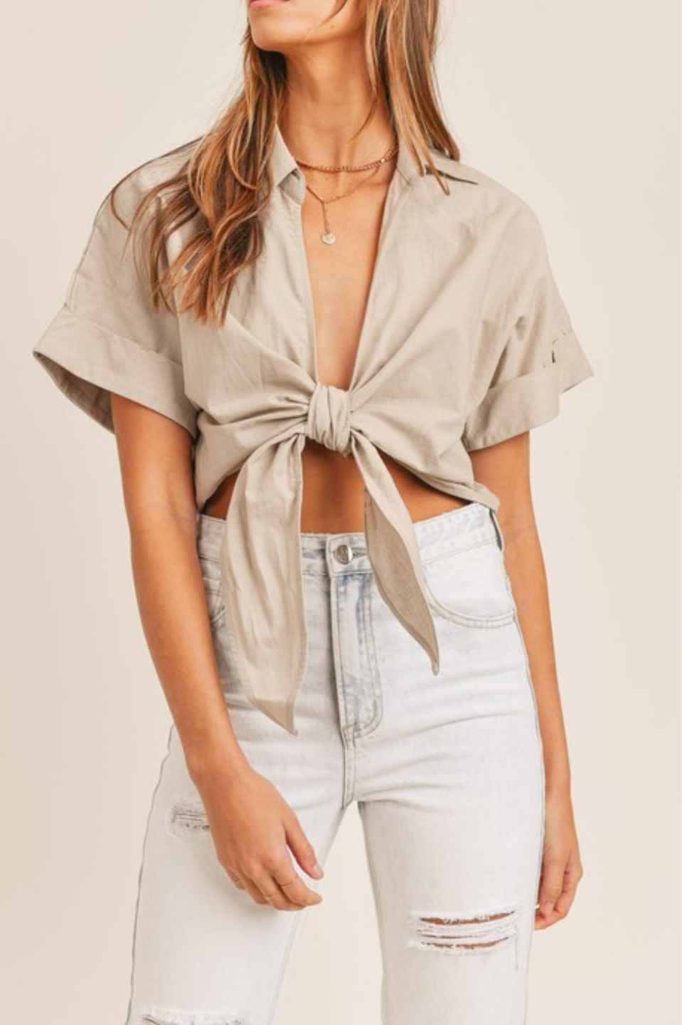 Calla Top - Taupe