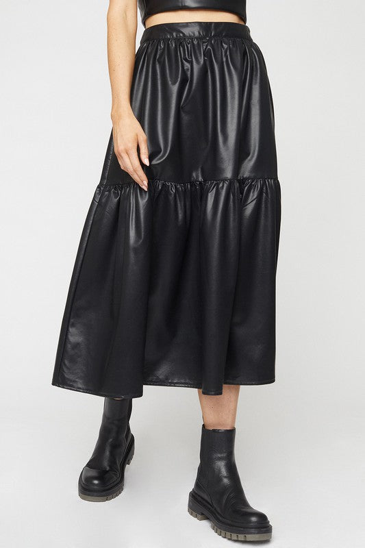 Kiki Faux Leather Skirt
