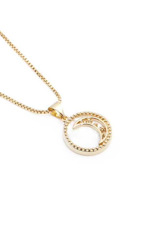 Circled Moon Necklace