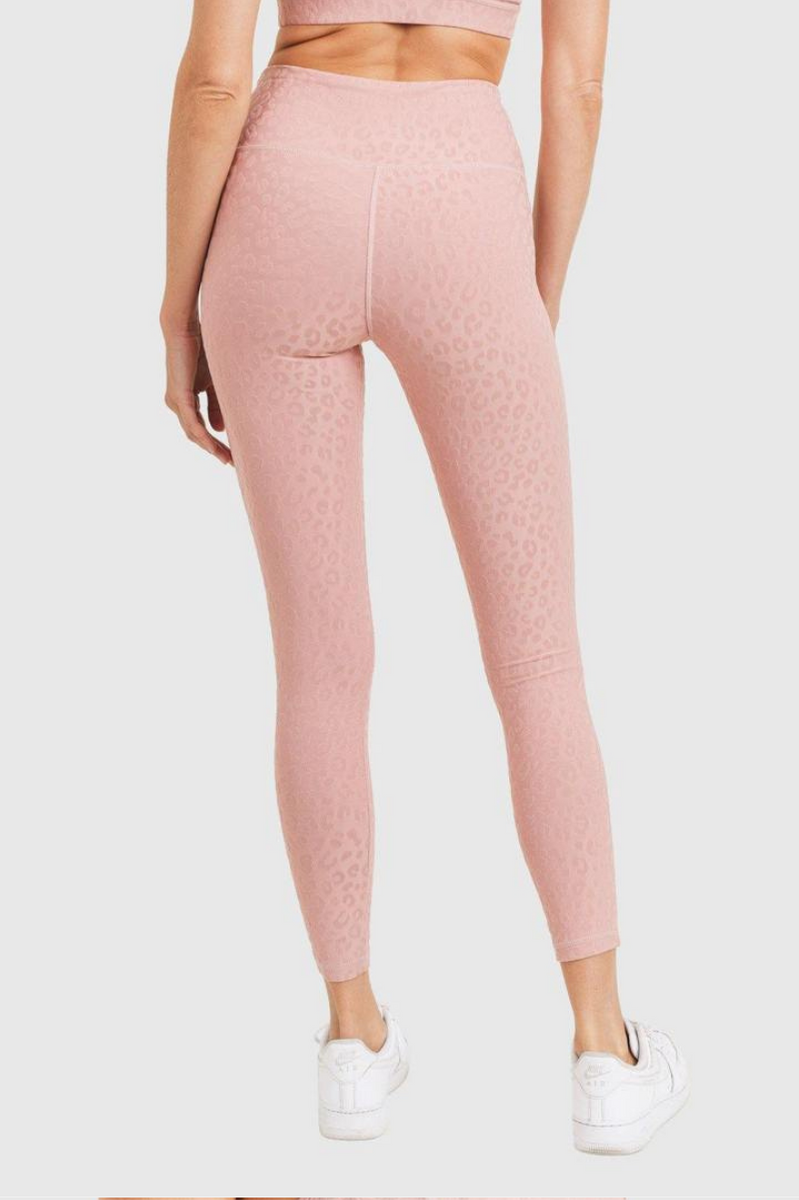 Ava High-Waisted Leggings - Dusty Pink